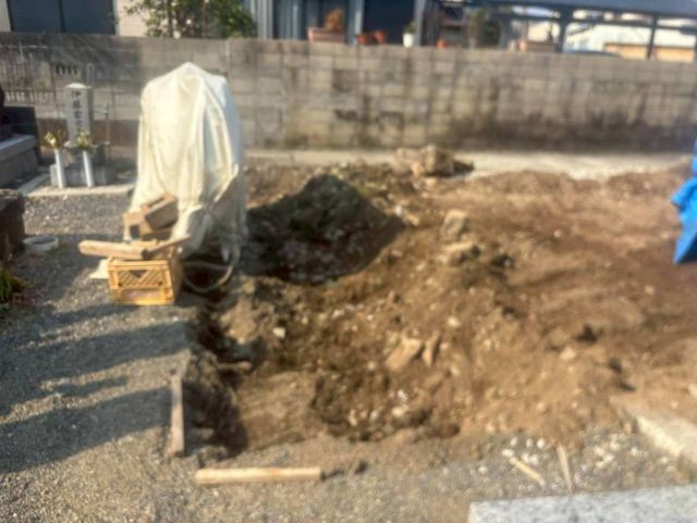 桑名市佛眼院　永代供養墓工事　⑱掘削